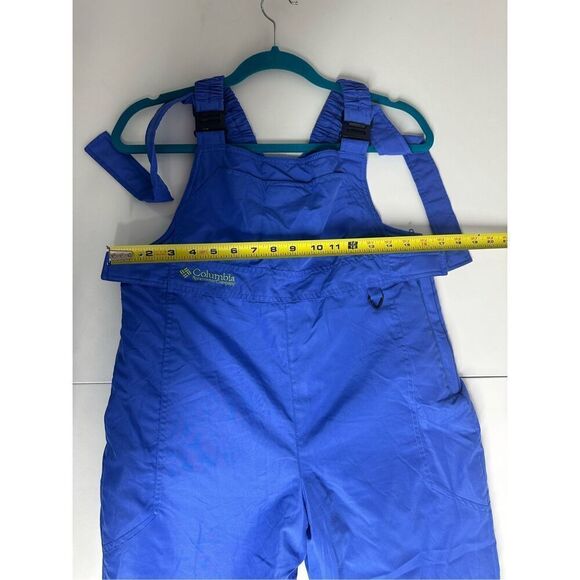 Columbia Ski Snow Pants Overall Bibs Blue Unisex Adjustable Purple Size 14/16Y - Picture 9 of 16